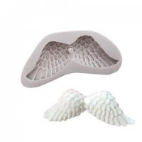 Заоблени ангелски крила с дупка силиконов молд форма декорация украса фондан торта мъфини гипс и др., снимка 1 - Форми - 25748217