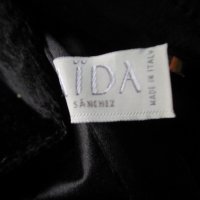 AIDA made in Italy черен луксозен дамски клъч,кадифе,перли и релефна бродерия, снимка 5 - Чанти - 24484897