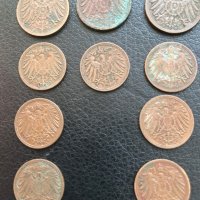 10 бр. монети германиа 1/2 пфенинга 1906/ от1911 /1914 г., снимка 2 - Колекции - 21581680