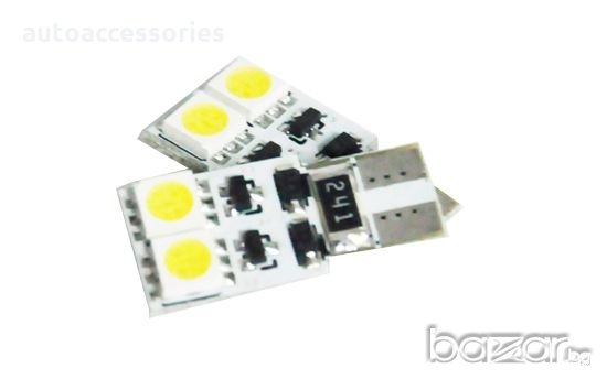 LED Диодна крушка LED Диодна крушка BA9S 0.6W 32lm 1206 4SMD led със цокъл бяла	, снимка 1