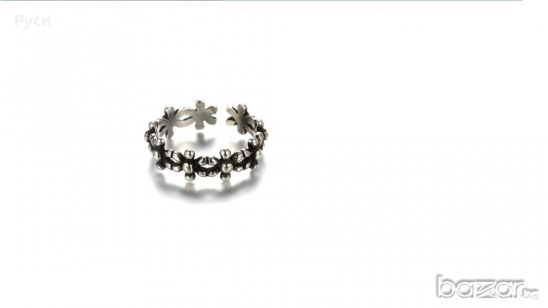 Сребърен пръстен Венец, снимка 1