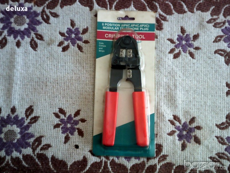 Клещи за кримпване (кримпващи) RJ-11, RJ-12 , снимка 1