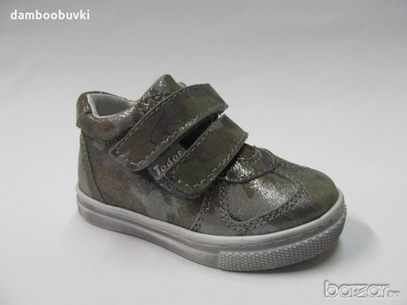Детски ортопедични обувки от естествена кожа TODOR милитъри 20/30, снимка 1