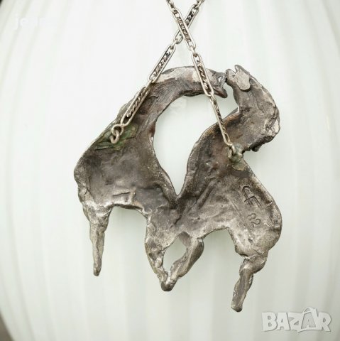 Авторски ар нуво медальон сребро 800, снимка 3 - Колиета, медальони, синджири - 25005840