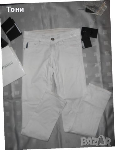 Бели дънки armani jeans, снимка 1 - Дънки - 18418330