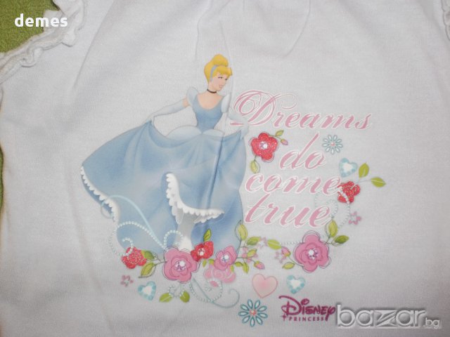 Прекрасна блуза с къс ръкав в бяло Disney, размер 6-9 (месеца), снимка 3 - Бебешки блузки - 10714322