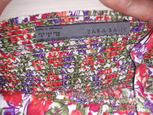 Лятна дълга рокля с презрамки марка Zara с цветни мотиви, снимка 2 - Рокли - 23419683