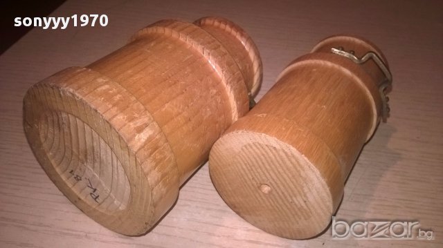 Ретро колекция-гюм 2бр-дърво/месинг-10/7/6см-внос швеицария, снимка 18 - Антикварни и старинни предмети - 17364113