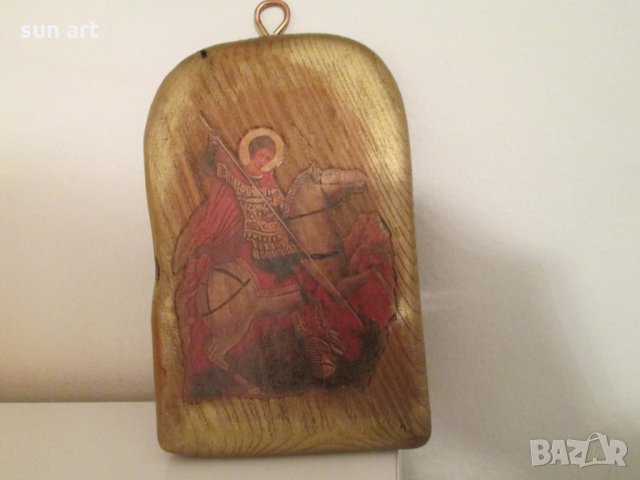 Икона св.Георги-миниатюра , снимка 2 - Колекции - 23298758