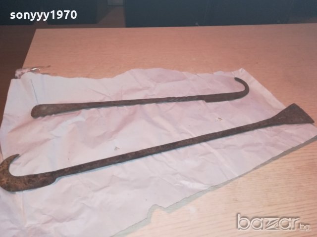ръжен-ковано желязо-2бр-ретро колекция-58см и 47см, снимка 7 - Колекции - 20979190