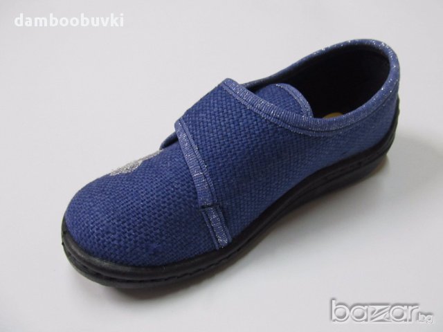 Български пантофи в синьо, снимка 3 - Бебешки обувки - 17615789