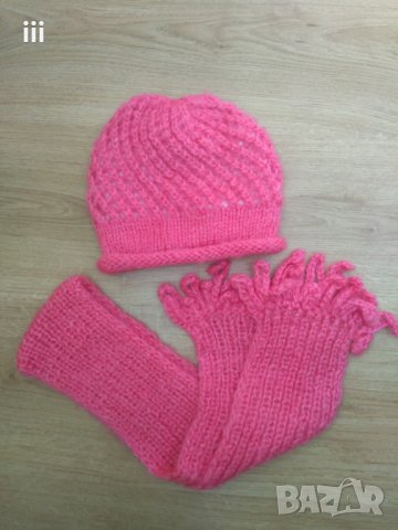 Шапка и шал - комплект, снимка 2 - Шапки, шалове и ръкавици - 22620448