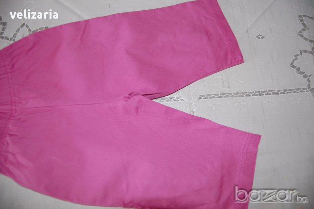 Розово панталонче с подарък блузка 9м, снимка 3 - Бебешки блузки - 16674175