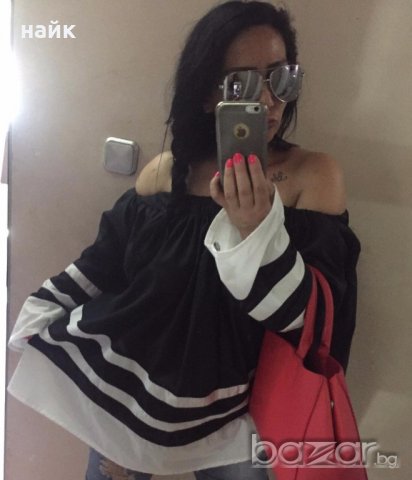 Ликвидация!Лятна риза в черно и бяло, снимка 5 - Ризи - 18747001