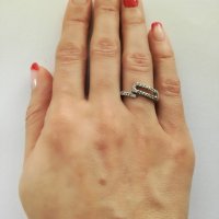 Сребърен пръстен  с цирконий - сребро проба 925 , снимка 6 - Пръстени - 21031314