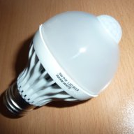 Енергоспестяваща LED 5w лампа с инфрачервен PIR сензор за движение, снимка 3 - Лед осветление - 11869596