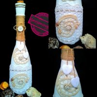 Ръчно декорирани бутилки за домашен алкохол, снимка 7 - Декорация за дома - 23318460