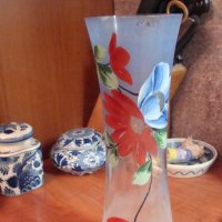 Великолепна ваза арт деко ръчно рисувана ваза, снимка 5 - Декорация за дома - 24264273