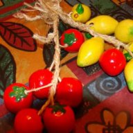 Порцеланови плодове на сноп за окачване и декорация , снимка 2 - Декорация за дома - 18196994