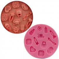 Бебешки мода копчета силиконов молд форма украса торта фондан шоколад и др, снимка 1 - Форми - 25682937