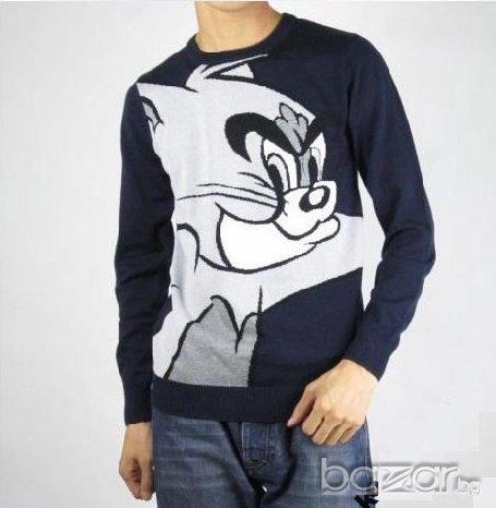 ICEBERG ICE Blue Tom and Jerry Мъжки Пуловер размер 46 (S), снимка 1