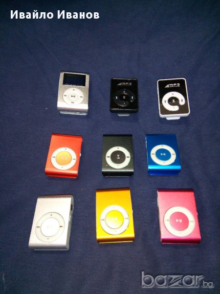 Спортен мини mp3 player щипка ,слушалки и адаптер, снимка 1