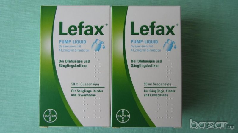 LEFAX Pump Liquid 50ml / ЛЕФАКС 50мл - НОВИ бебешки капки против колики, снимка 1