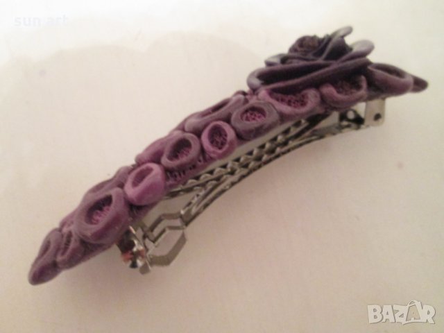 Шнола за коса с роза-hand made , снимка 3 - Аксесоари за коса - 23286574