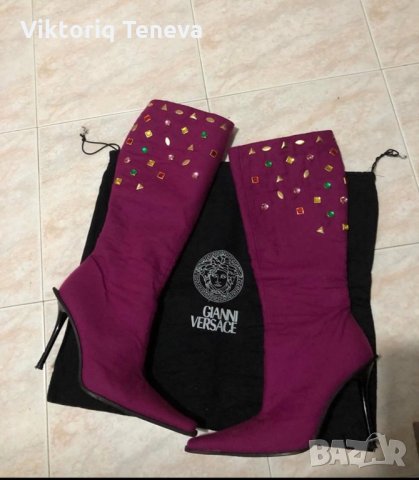 Дамски ботуши Versace 41 номер, снимка 2 - Дамски ботуши - 26135784