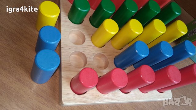  Голям Сортер От Масивно Дърво Монтесори с 25 елемента. логически игри, снимка 4 - Образователни игри - 25000199