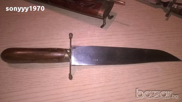 India-ретро колекция-нож и вилица в кания 45см-внос швеицария, снимка 12 - Антикварни и старинни предмети - 17725185