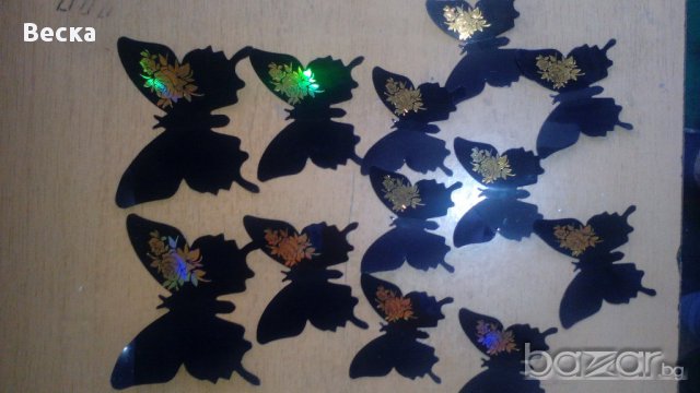 3д стикери пеперуди, снимка 5 - Декорация за дома - 17492223