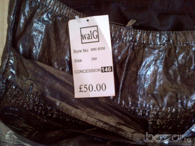 НОВА walG рокля памук сребриста металик S 36, снимка 3 - Рокли - 14077771