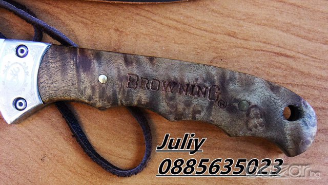 Ловен нож Browning / кожена кания /, снимка 10 - Ножове - 12690647