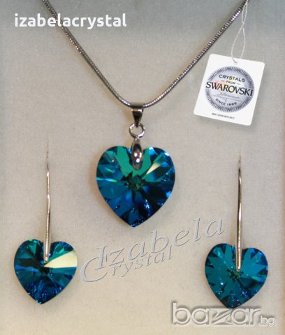 Сваровски Обеци,Колиета Комплекти"heart'' Crystals from SWAROVSKI®, снимка 10 - Колиета, медальони, синджири - 20656195