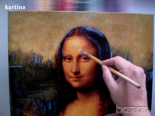 Релефна принт картина "Мона Лиза", снимка 2 - Картини - 8521859