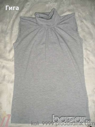 Сиво полу без ръкави L-ka, снимка 2 - Блузи с дълъг ръкав и пуловери - 18987051