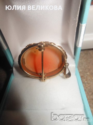 Камея от рапан в златен обков, снимка 4 - Други - 17434058