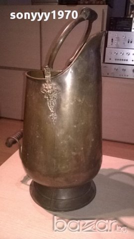 Огромна ретро кана с дървени дръжки-55х30см-внос швеицария, снимка 12 - Антикварни и старинни предмети - 17620423