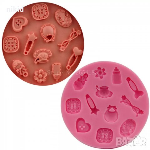 Бебешки мода копчета силиконов молд форма украса торта фондан шоколад и др
