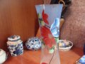 Великолепна ваза арт деко ръчно рисувана ваза, снимка 5