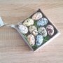 Великденски шарени яйца с тревичка в кутийка декорация украса за Великден, снимка 3