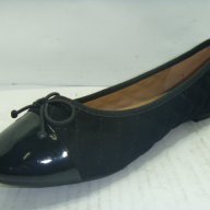 Дамски обувки EST INT-197 черни лак и велур, панделка, снимка 3 - Дамски ежедневни обувки - 13895753