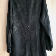 VROOM & DRESSMANN - черна дълга лъската риза, снимка 5 - Ризи - 18002151