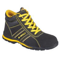 Защитни обувки, черно с жълто, високи, снимка 1 - Мъжки боти - 26141204