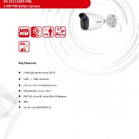 Hikvision DS-2CE11D0T-PIRL 2 Мегапикселова Камера 2.8мм Обектив Вграден PIR Сензор и Бяла Светлина, снимка 3 - HD камери - 24968913