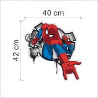 Дупка мрежа спайдърмен Spiderman стикер постер лепенка за стена детска стая самозалепващ, снимка 2 - Други - 22276546