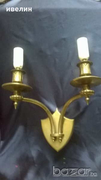 стар бронзов аплик за стена, снимка 1