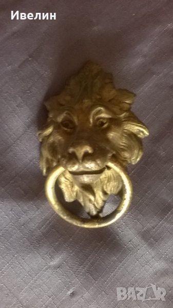 стара барокова апликация-лъвска глава, снимка 1