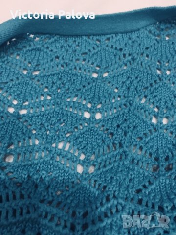 Красива различна блузка с плетиво ,памук, снимка 6 - Тениски - 24676462